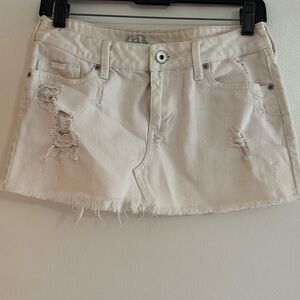 Women’s Jean mini skirt, white‎ size 5